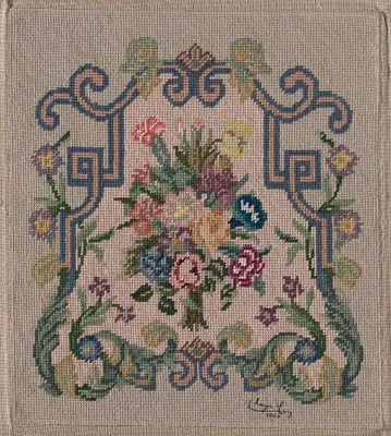 Embroidered Floral Panel