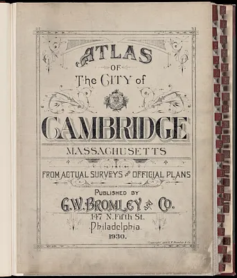 Atlas of the city of Cambridge, Massachusetts