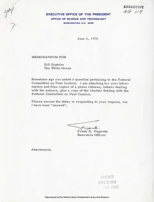 [EX] FG 117 Federal Committee on Pest Control; [69-70]