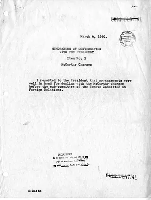 Memorandum of Conversation with Secretary of State Dean Acheson and President Harry S. Truman