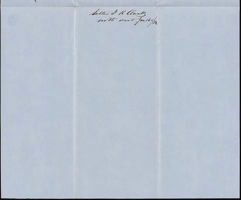 I. R. Clark to Samuel Warner, 15 January 1852