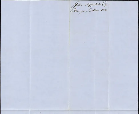 John Appleton to George Coffin, 26 November 1850