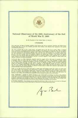 National Observance of the 60th Anniversary of the End of World War II, 2005