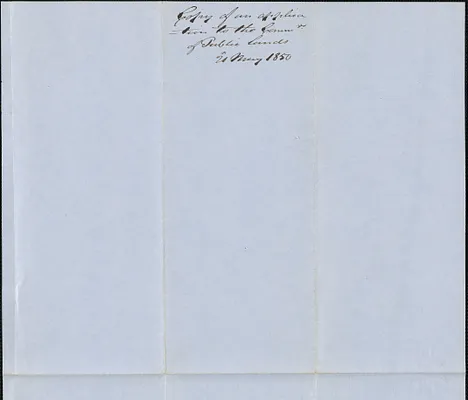 Copy of a letter from George Coffin to The Commissioners of Public Lands, 21 May 1850
