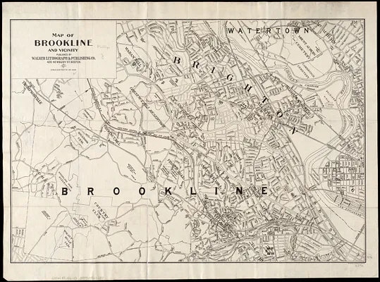 Map of Brookline and vicinity