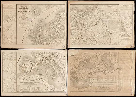 Carte physique, politique, statistique et comparative de l'Europe, dediée à S.E. le Lieutt. Génl. Comte Guilleminot pair de France et ambassadeur de S.M.T.C. près de la porte Ottomane