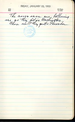 Diary Entry of Former President Harry S. Truman