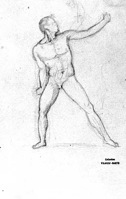 Sketch after an Antique Statue of an Athlete