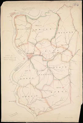 Map of Woods County, West Virginia