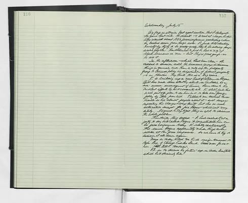 Handwritten journal entry for July 15, 1970