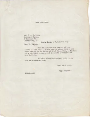 Letters Sent to E.A. Markley, June 22, 1931