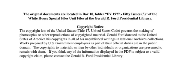 FY 1977 - 12/75 - Fifty Issues (3)