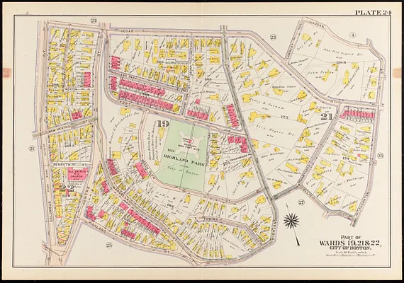 Atlas of the city of Boston, Roxbury