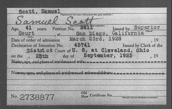 Scott, Samuel - 1928