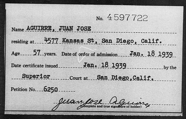 Aguirre, Juan Jose - 1939