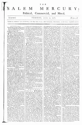 The Salem Mercury: Political, Commercial, and Moral