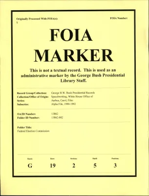 Federal Election Commission [OA 6903]