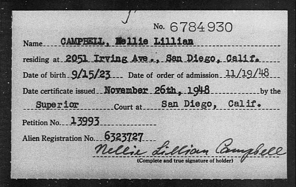 Campbell, Nellie Lillian - 1948