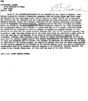 Cross Reference Memorandum