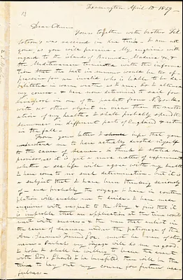 Letter from Elizur Timothy Washburn, [Hartford, Connecticut], to Amos Augustus Phelps, 1829 April 10th