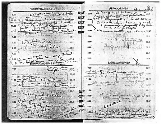 Lyndon Johnson's 1947 Desk Diary, beginning 6/4/1947