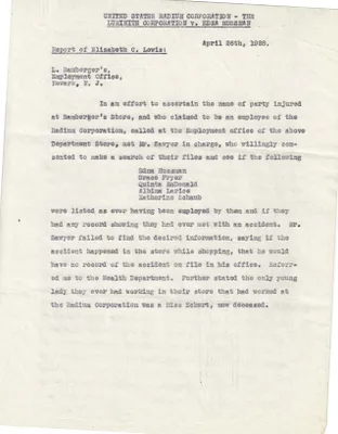 Report, April 26, 1928