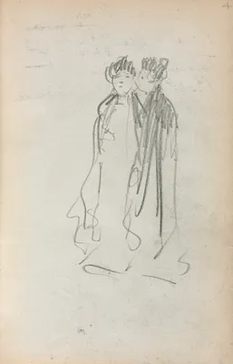 Italian Sketchbook: Two Standing Women (page 4)