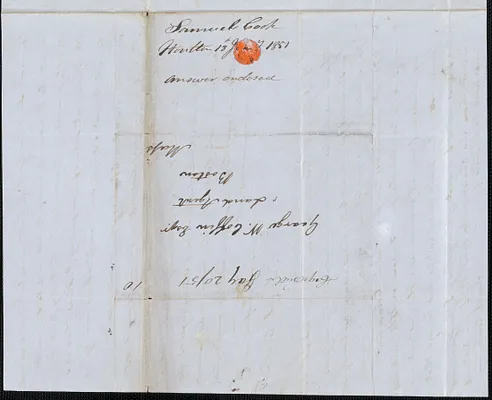 Samuel Cook to George Coffin, 18 January 1851
