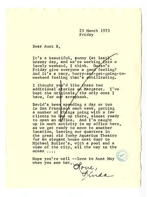 Letter from Linda Wallace to Bess W. Truman