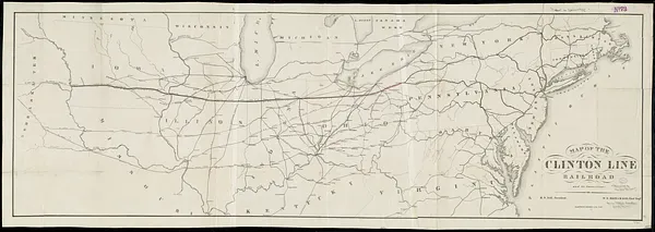 Map of the Clinton Line Railroad and its connections