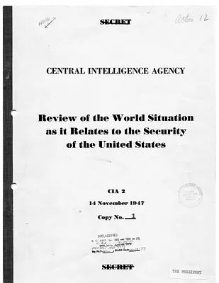 Central Intelligence Agency Report 2, Review of the World Situation as it Relates to the Security of the United States