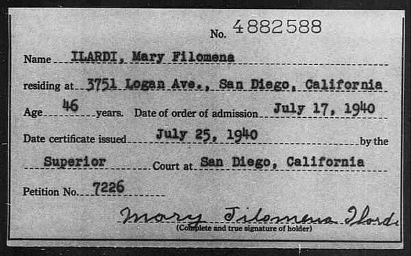 Ilardi, Mary Filomena - 1940