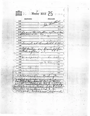 Lyndon Johnson's 1959 Desk Diary, beginning 5/25/1959