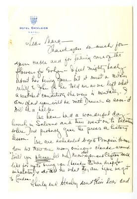 Letter from Bess W. Truman to Margaret Truman Daniel