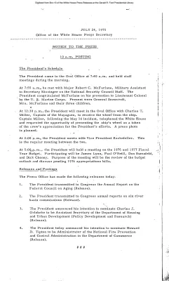 10 a.m. Posting [Notice to Press]