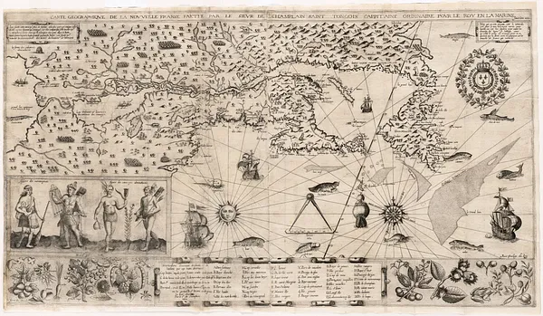 Carte geographique de la Nouvelle Franse