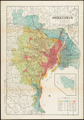 Zoning map of town-planning area of Tokyo - 1925