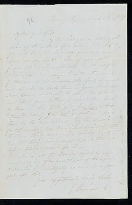 Letter to Eliza F. Beaumont & Ysabel M. Carret, Trinidad de Cuba, from G. Beaumont, March 26, 1849