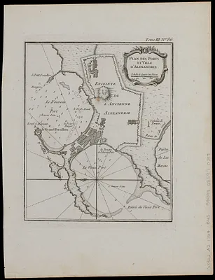 Plan des ports et ville d'Alexandrie