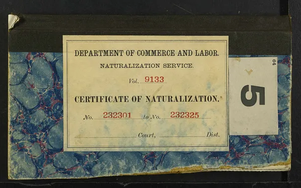 Volume 5, Certificates 232301 - 232325, 1911-1912