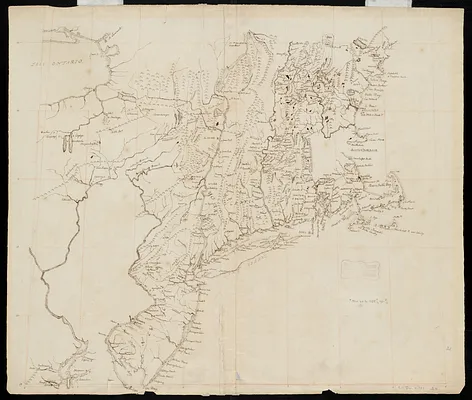 [Manuscript map of coast from Maine to Delaware]