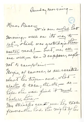 Letter from Madge Gates Wallace to Bess W. Truman
