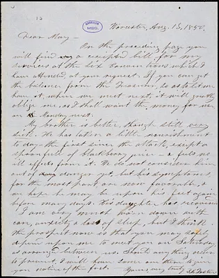 Letter from Stephen Symonds Foster, Worcester, [Massachusetts], to Samuel May, 1850 Aug[ust] 13