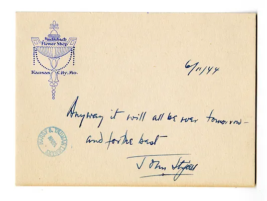Flower Card from Unidentified Sender