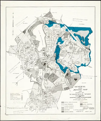 General and zoning map for town of Wakefield Mass.