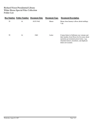 WHSF: Returned, 59-16