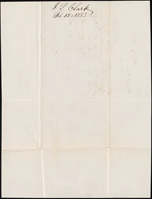 Isaac R. Clark to Samuel Warner, 15 February 1853