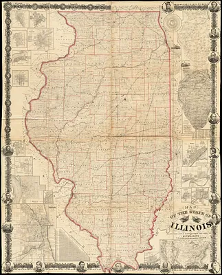Map of the state of Illinois