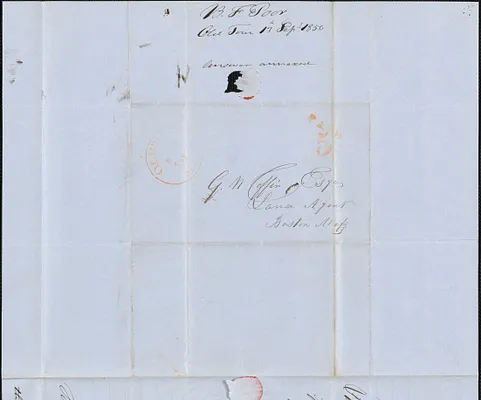 B. F. Poor to George Coffin, 13 September 1850