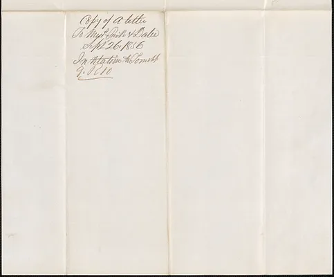 W. A. Harrington to Fisk and Dale, 26 September 1856